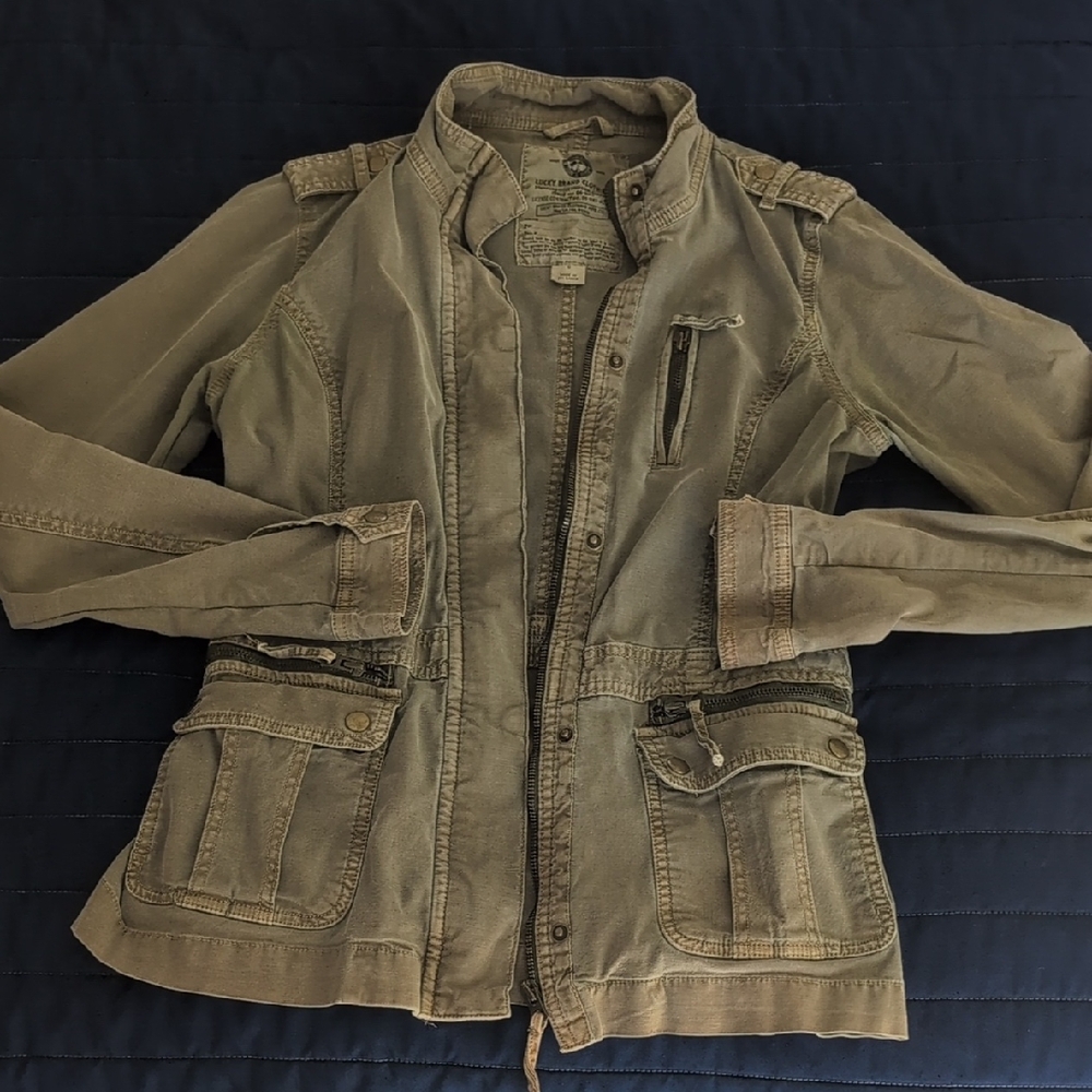 Lucky Brand- Women'sOlive Green Military Jacket S